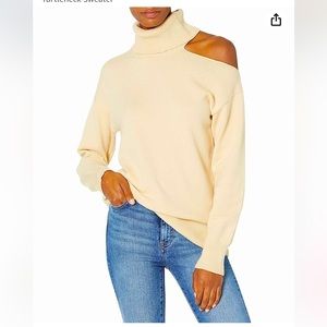 *NWT* The Drop Cutout Loose Turtleneck Sweater size M in “crème brûlée” NOT WORN